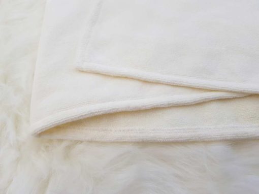 White towelling fabric