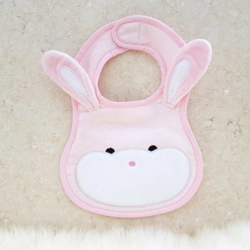 Pink Bunny Baby Bib