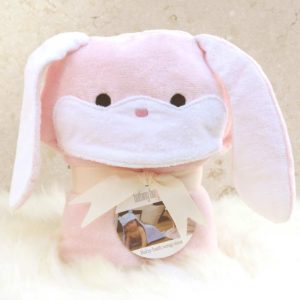 Pink Bunny Hooded Towel for Babies