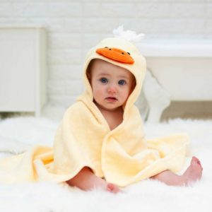 Personalised Cuddly Duck baby towel