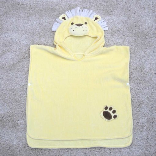 Lion Hooded Towel Poncho for Toddlers