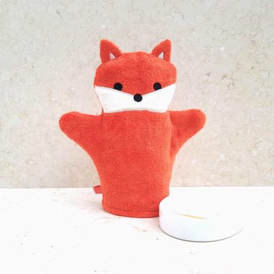 Red Fox Baby Bath Mitt