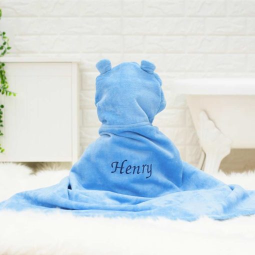 Personalised Happy Hippo Toddler Towel