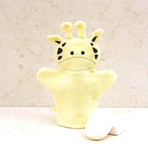 Yellow Giraffe Baby Bath Mitt