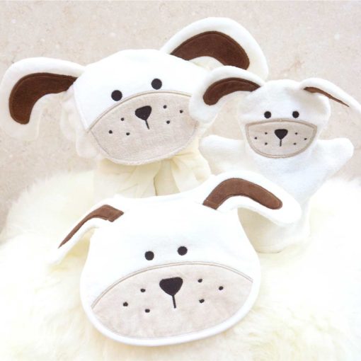 White Puppy Baby Gift Set