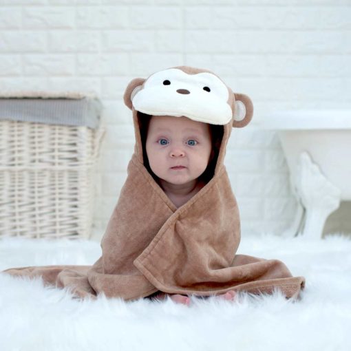 Personalised Cheeky Monkey Baby Towel