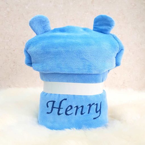 Personalised Happy Hippo Toddler Towel