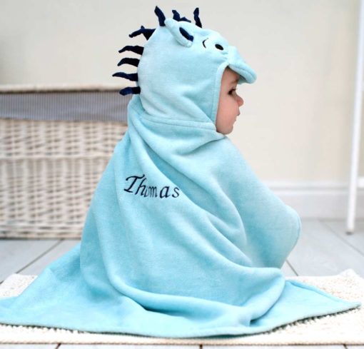 Personalised Pony Baby Hooded Towel