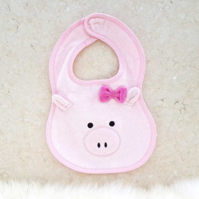 Pink Piggy Baby Bib