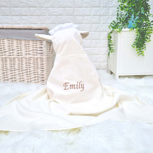 Personalised Spring Lamb Baby Towel