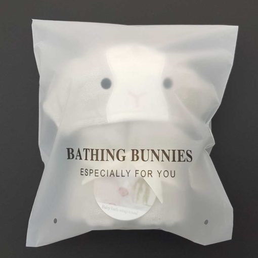 Sweet Pea Bunny Baby Towel in standard packaging