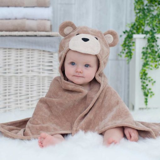 Brown Teddy Hooded Baby Towel