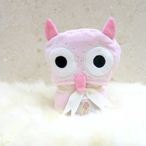Pink Owl Baby Bathrobe