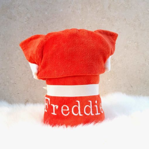 Personalised Red Fox Children Towel Poncho