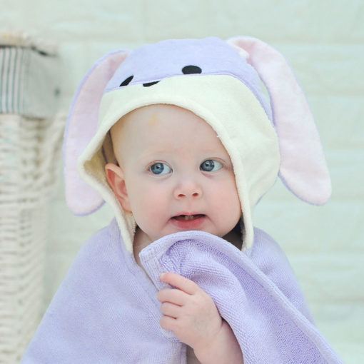 Personalised Lavender Bunny Baby Gift Towel
