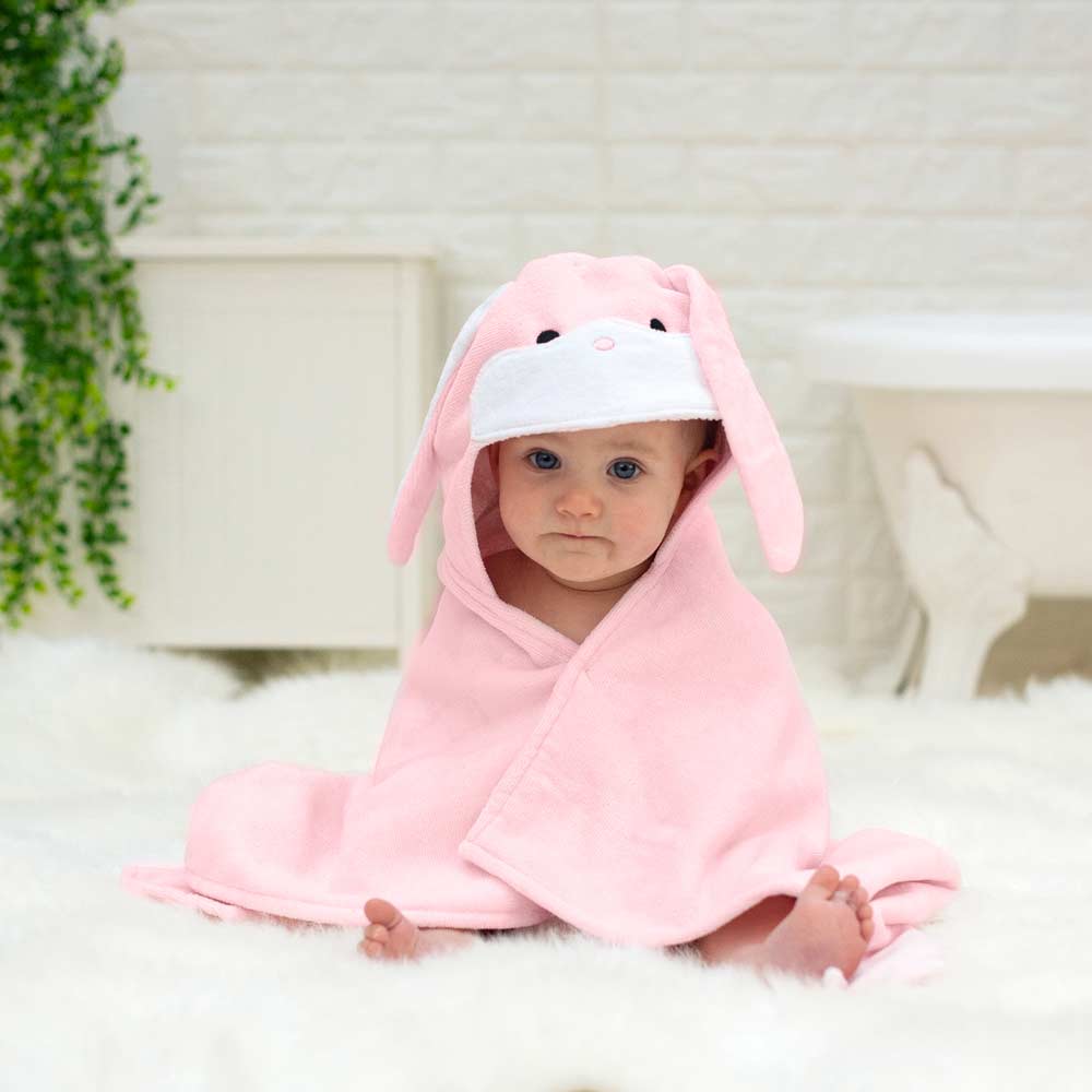 New CG824 BUTTON CORNER Hooded Towel Newborn or Baby Shower Gift 